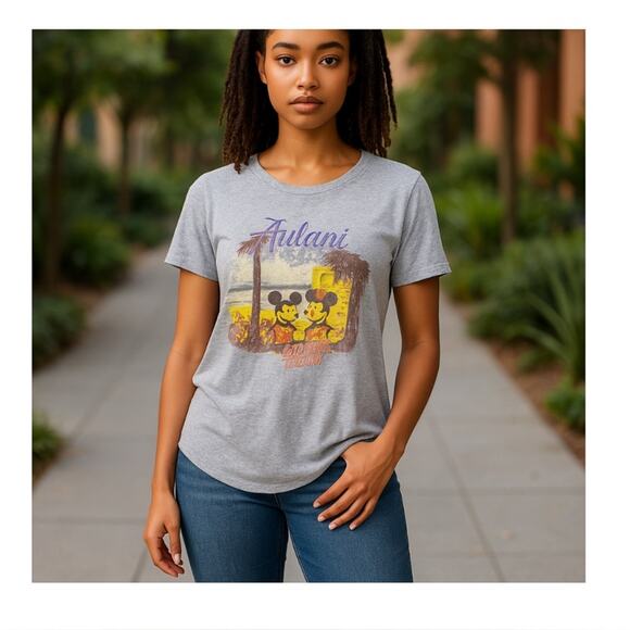 Disney Aulani Women’s Heather Blue Shirt Size Small - Picture 2 of 8